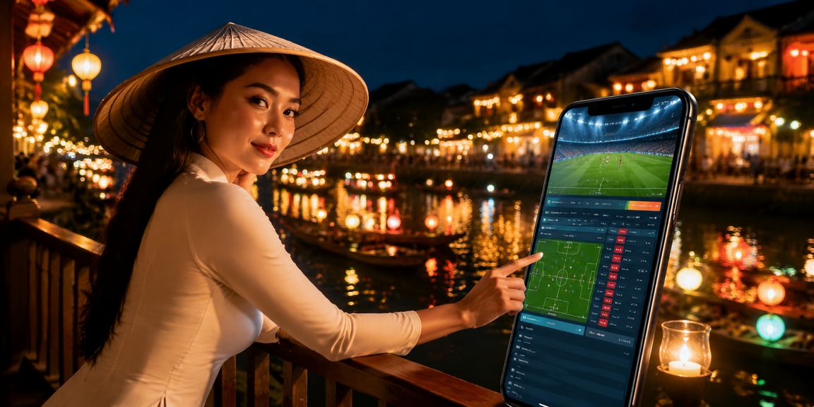 Người chơi tại Hội An theo dõi xổ số Keno qua điện thoại di động